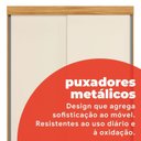 Ver imagem 7 de Guarda-roupa Solteiro 2 Portas de Correr e 2 Gavetas  Peônia Yescasa Cinnamon/Off White