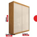 Ver imagem 3 de Guarda-roupa Solteiro 2 Portas de Correr e 2 Gavetas  Peônia Yescasa Cinnamon/Off White