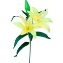 Ver imagem 1 de Kit 6 Plantas Artificiais Lírio Amarelo Enfeite Jardim 73cm