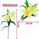 Ver imagem 3 de Kit 6 Plantas Artificiais Lírio Amarelo Enfeite Jardim 73cm