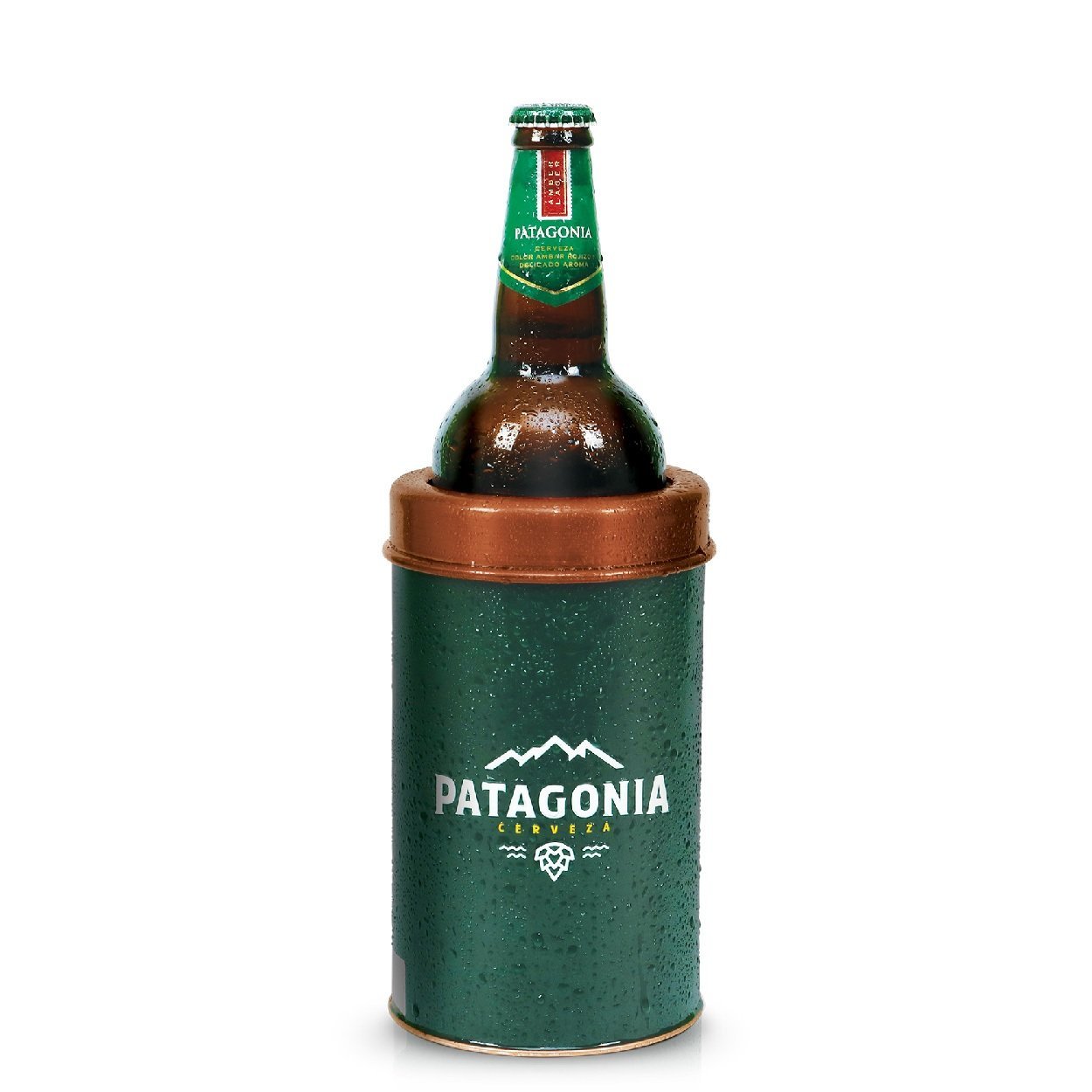 Porta Garrafa Patagonia Licenciado Cervegela 600ml - Verde - 1