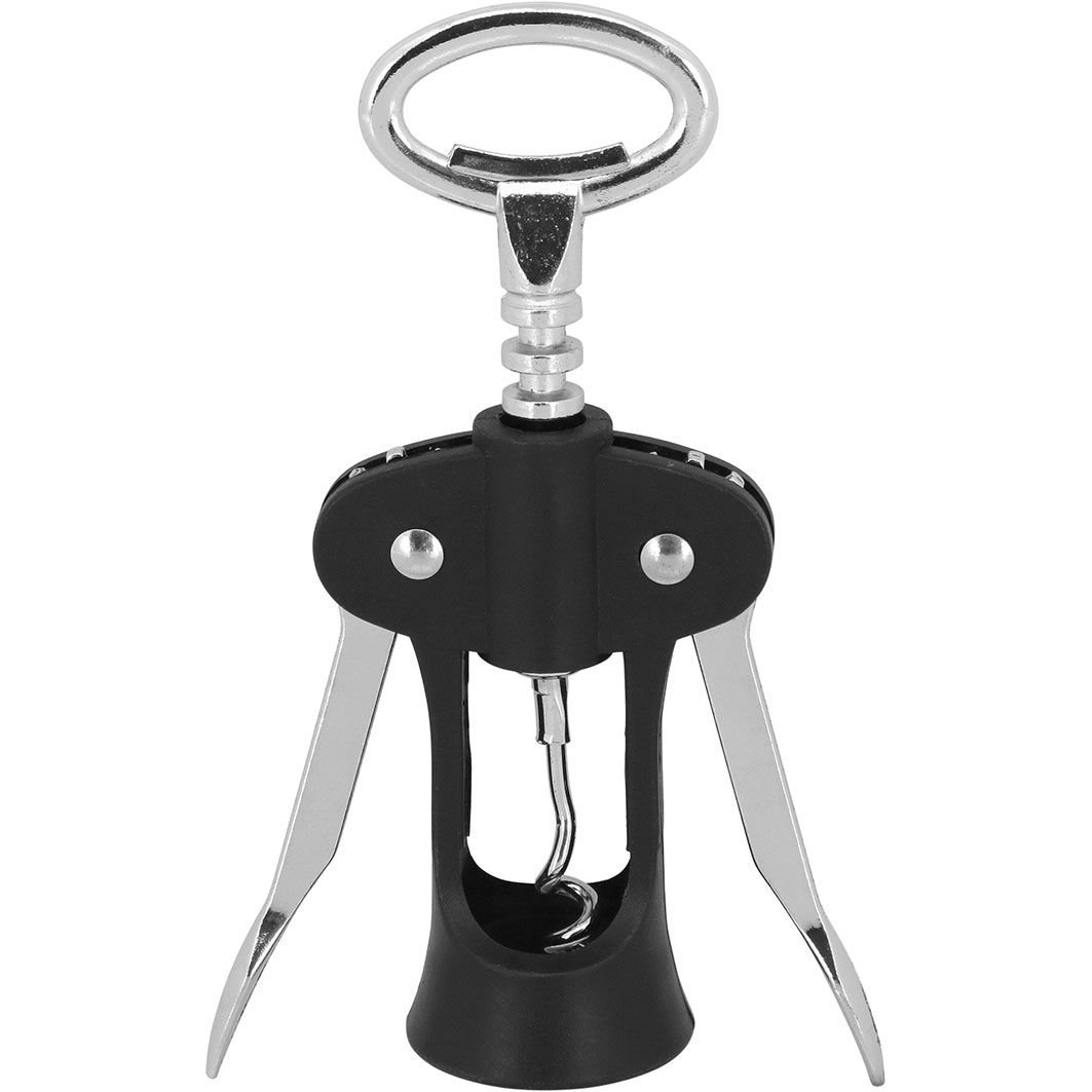 Ver imagem 3 de Saca Rolha Inox Preto Baco Abridor de Vinho Reforçado Preto