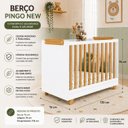Ver imagem 4 de Kit Quarto Bebê Pingo Berço e Cômoda Tela Branco/Amêndoa
