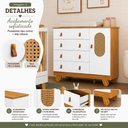Ver imagem 5 de Kit Quarto Bebê Pingo Berço e Cômoda Tela Branco/Amêndoa