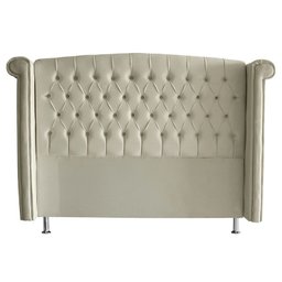 Cabeceira de Cama Box Toquio Casal 140 Cm Suede Porcelana Eli Móveis e Decoração - 2