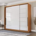 Ver imagem 1 de Guarda Roupa Casal 220cm com 3 Portas de Correr e 4 Gavetas 240846 Lisboa Politorno Móveis