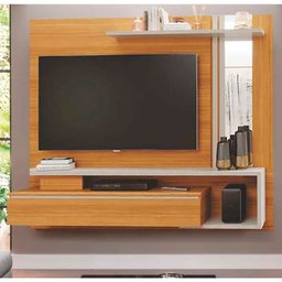 Painel para TV até 60 Polegadas 1 Porta 100% MDF Treviso Permóbili Nature/Off White - 3