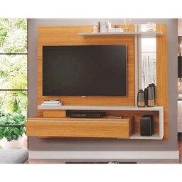Painel para TV até 60 Polegadas 1 Porta 100% MDF Treviso Permóbili Nature/Off White - 2