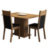 Conjunto Sala de Jantar Madesa Gabi Mesa Tampo de Madeira com 2 Cadeiras Rustic/Preto/Sintético Pret - 2