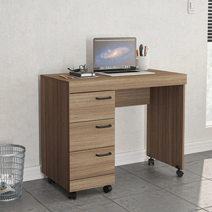 Escrivaninha Mesa Escritório 90cm 3 Gavetas Osaka