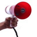 Ver imagem 3 de MEGAFONE AUTO FALANTE DE MAO PORTATIL COM USB SD SIRENE GRAVADOR 20W RECARREGAVEL PROFISSIONAL