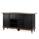 Ver imagem 1 de Mesa Ilha Cozinha 2 portas 2 gavetas Hannover - M560710 - Laca - Preta