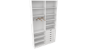 Ver imagem 4 de Armário Arara Gaveta Verônica M15 100% Mdf ( Sapato Roupa) Vetorial Móveis Branco