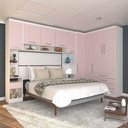Ver imagem 1 de Guarda Roupa Dormitório Modulado Alpes Casal 1,38 m Canto - Roupeiro Luciane M03:Rosa