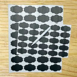 Adesivo Lousa 32 + 25 Etiquetas Potes Temperos + Caneta Arte Cozinha Etiquetas de Tempero - 1