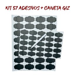 Adesivo Lousa 32 + 25 Etiquetas Potes Temperos + Caneta Arte Cozinha Etiquetas de Tempero - 2