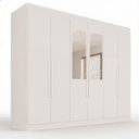 Ver imagem 3 de Guarda-Roupa Casal 6 Portas 2 Gavetas com Espelhos Malta Yescasa