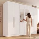 Ver imagem 7 de Guarda-Roupa Casal 6 Portas 2 Gavetas com Espelhos Malta Yescasa