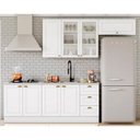 Ver imagem 1 de Kit Cozinha Modulada 5 Peças Americana 2 Aéreos + 2 Balcões + 1 Complemento sem Pia Cz131 Branco