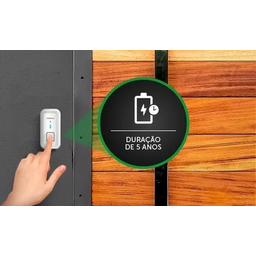 Campainha Residencial Wireless Eletrônica Sem Fio Intelbras Cib 101 Branco bivolt - 10