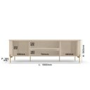 Ver imagem 4 de Rack para TV até 75 Polegadas com LED e Estilo Industrial MDF 180cm Brasilia Marrom