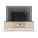Ver imagem 5 de Rack para TV até 75 Polegadas com LED e Estilo Industrial MDF 180cm Brasilia Marrom