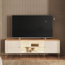 Ver imagem 1 de Rack para TV até 75 Polegadas com LED e Estilo Industrial MDF 180cm Brasilia Marrom