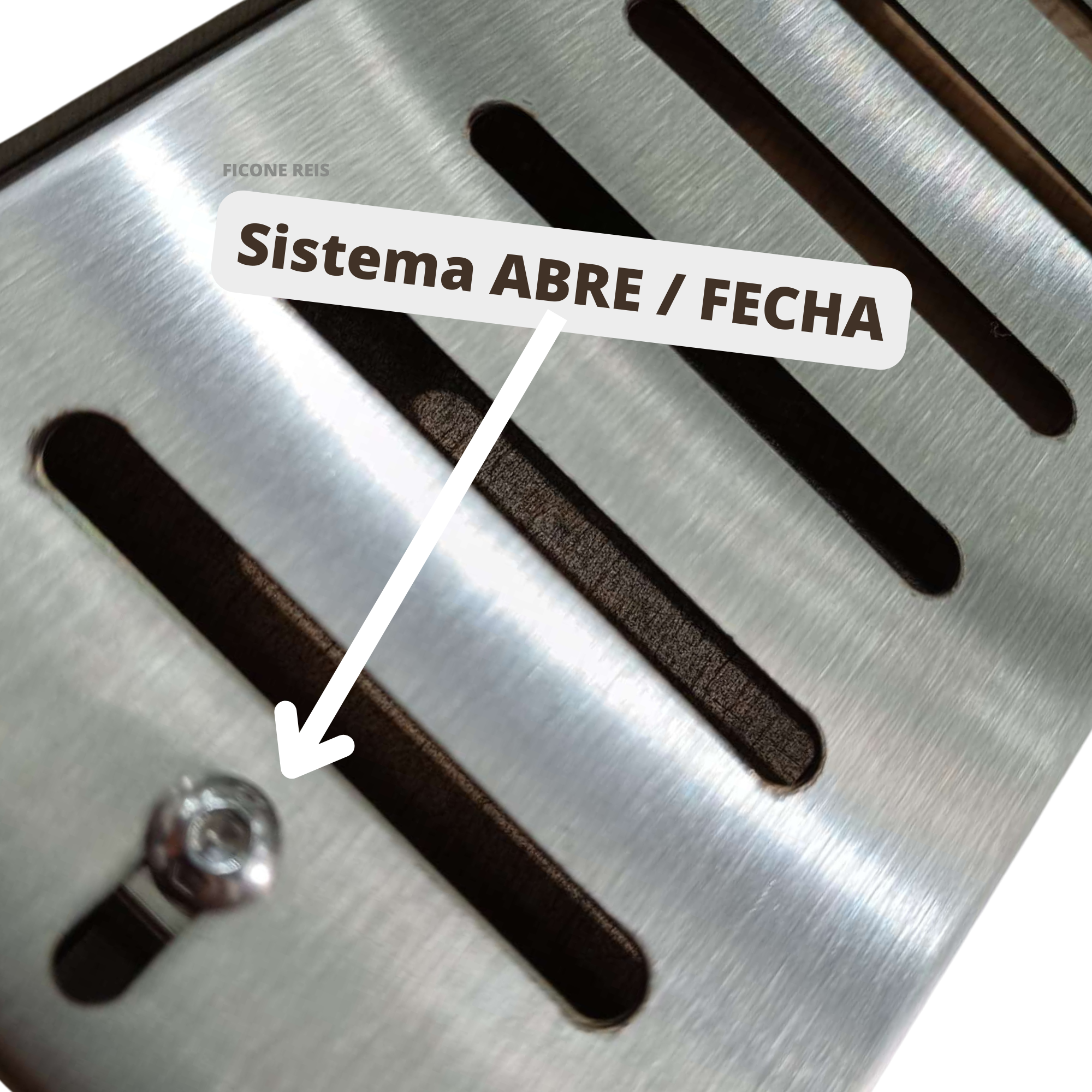 Grelha Inox 304 para Ralo Abre Fecha 10x50 Suporte com Reforço Cozinha - 6