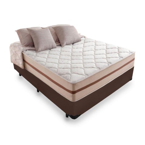 Cama Box Casal + Colchão de Molas Ensacadas Anjos Classic 138cm