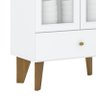 Cristaleira Kimi 2 Portas com Vidro 1 Gaveta Branco/Nature - Móveis Henn - 4