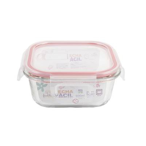 Pote Hermético de Vidro com Válvula de Respiro 500ml - Vermelho