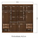 Ver imagem 4 de Guarda-roupa Casal Master New 8 Portas 4 Gavetas Jatoba - Santos Andirá