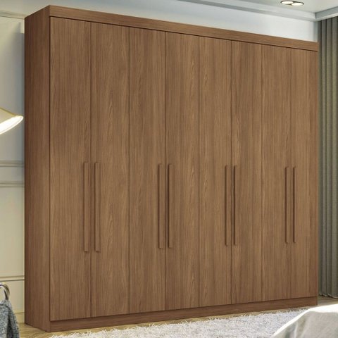 Guarda-roupa Casal Master New 8 Portas 4 Gavetas Jatoba - Santos Andirá