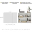 Ver imagem 6 de Gabinete Banheiro 3 Portas Suspenso 90Cm Multimóveis Mp5029 Branco