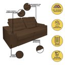Ver imagem 3 de Sofá Retratil Reclinavel 3 Lugares 2,30m Porta Copo Usb Sala Cor:marrom
