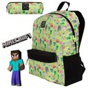 Ver imagem 1 de Kit Mochila De Costas Escolar Infantil Minecraft Menino + Estojo DMW 11491 / 11490