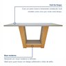 Conjunto Sala de Jantar Mesa Tampo de Vidro/MDF 6 Cadeiras Apogeu Móveis Lopas - 8
