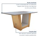 Ver imagem 6 de Conjunto Sala de Jantar 6 Lugares Retangular Tampo Vidro/MDF Mesa e Cadeiras Apogeu Amendoa Clean/Off White/Linho Rinzai Bege
