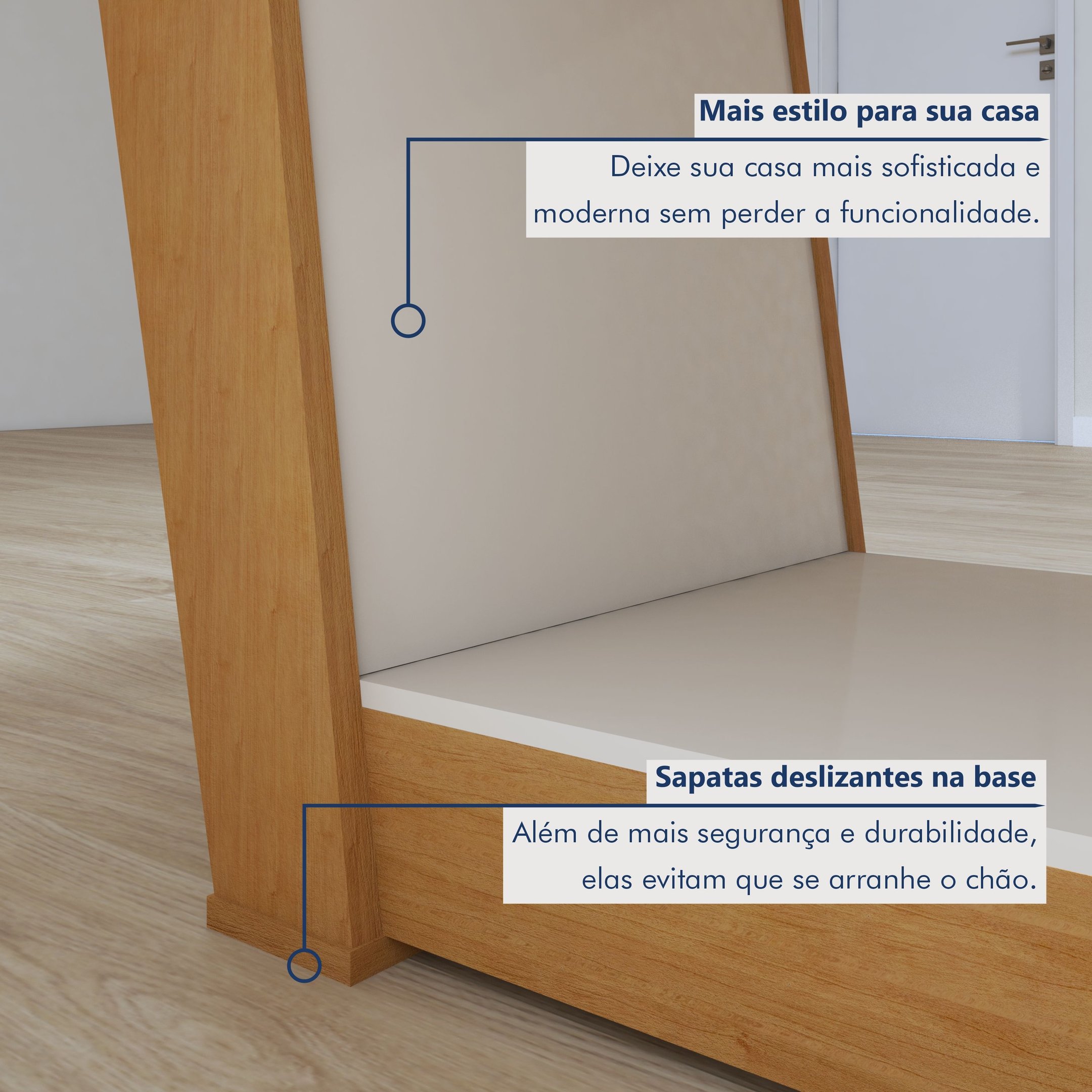 Conjunto Sala de Jantar Mesa Tampo de Vidro/MDF 6 Cadeiras Apogeu Móveis Lopas - 9