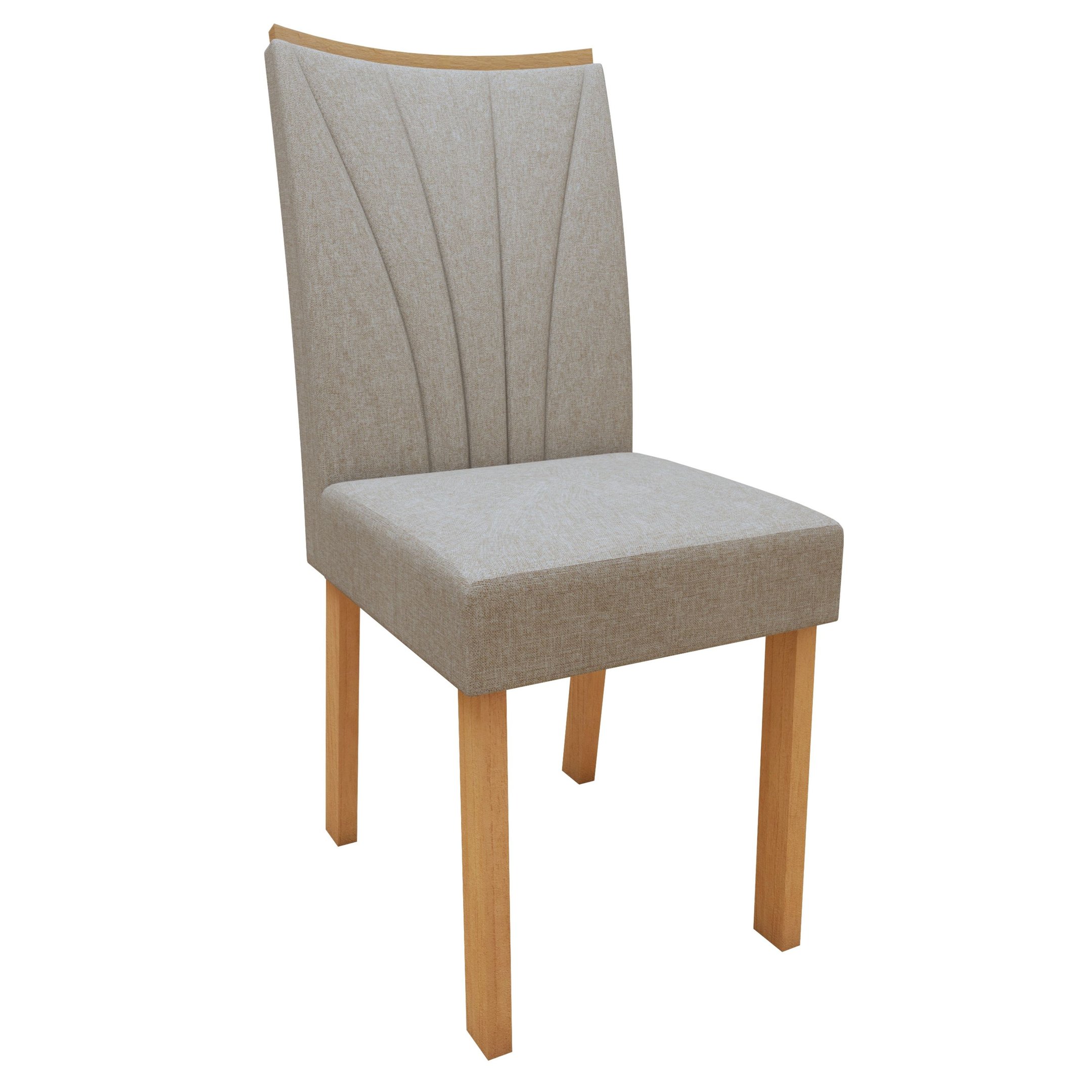 Conjunto Sala de Jantar Mesa Tampo de Vidro/MDF 6 Cadeiras Apogeu Móveis Lopas - 17