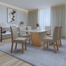 Conjunto Sala de Jantar Mesa Tampo de Vidro/MDF 6 Cadeiras Apogeu Móveis Lopas - 3
