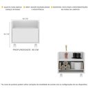 Ver imagem 5 de Gabinete Armário Banheiro 40 cm com Rodízios Multimóveis MP5035 Branco