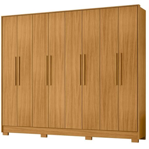 Guarda Roupa Casal Fortaleza 8 Portas 4 Gavetas Carvalho Americano - Incorplac