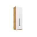 Ver imagem 1 de Módulo de Quarto Solteiro Guarda Roupa Infinity C/ 2 Portas Savana/branco - Genialflex