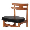 Ver imagem 2 de Cadeira Hw Encosto Detalhe H Invertido e Assento Estofado