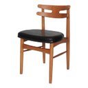 Ver imagem 1 de Cadeira Hw Encosto Detalhe H Invertido e Assento Estofado