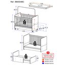 Ver imagem 4 de Berço Americano 3 em 1 com Colchão Incluso Chantilly Multimóveis Bb0504bc Branco
