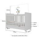 Ver imagem 7 de Berço Americano 3 em 1 com Colchão Incluso Chantilly Multimóveis Bb0504bc Branco