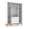 Quarto de Bebê Nature Clean 4 Portas com Berço Unique Branco Soft Eco Wood - Matic - 4