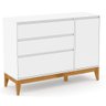 Quarto de Bebê Nature Clean 4 Portas com Berço Unique Branco Soft Eco Wood - Matic - 7